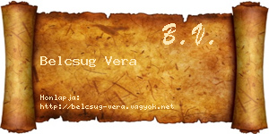 Belcsug Vera névjegykártya